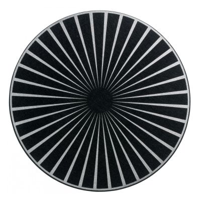 Tovaglietta in feltro Raini nero/argento Diameter 40