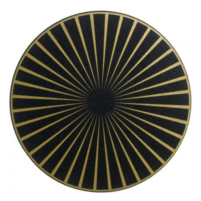Tovaglietta in feltro Raini nero/oro Noir/Or Diameter 40